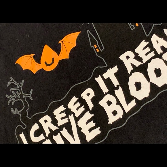 M Vintage unique quirky Dracula Vampire Halloween Blood Donor tee - Picture 5 of 8